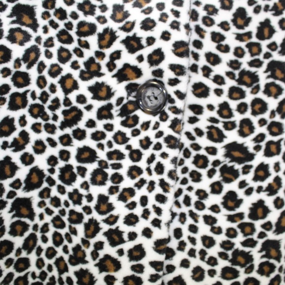 Vintage white Leopard print button down coat women’s medium brand joule - Picture 3 of 7